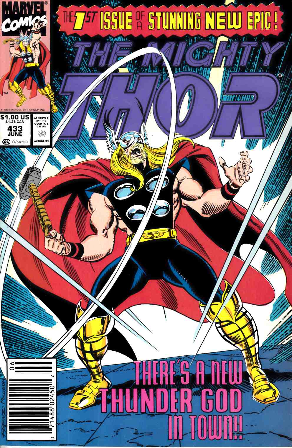 Thor #433 Newsstand Edition Very Fine (8.0) [Marvel Comic] THUMBNAIL