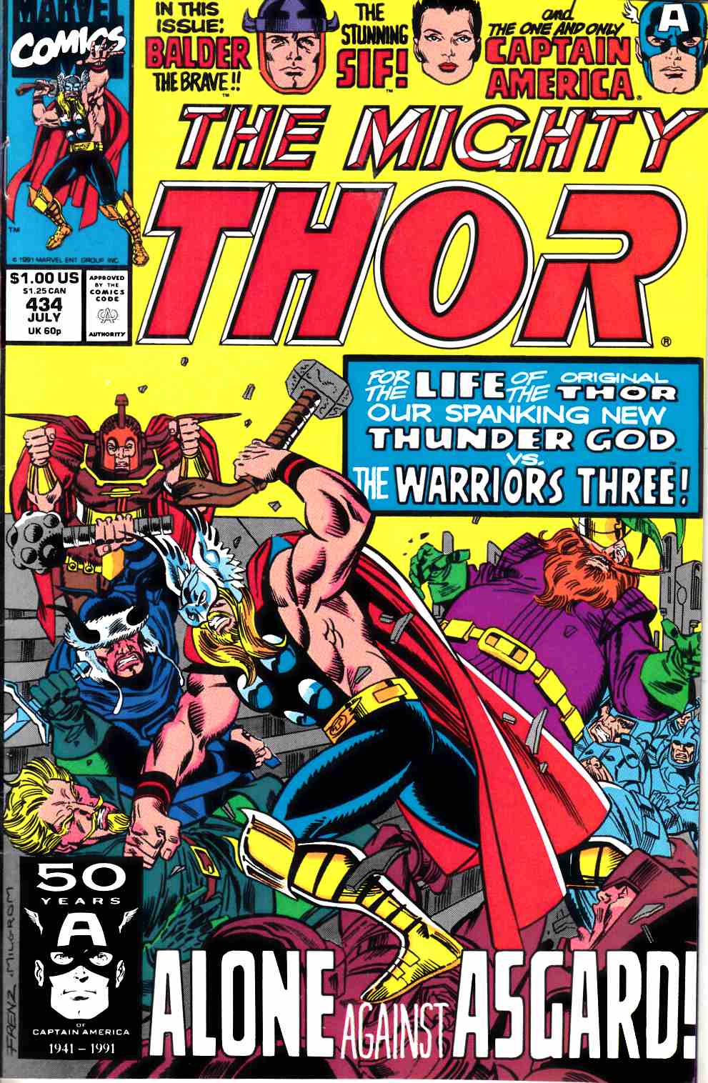 Thor #434 Very Fine (8.0) [Marvel Comic] THUMBNAIL