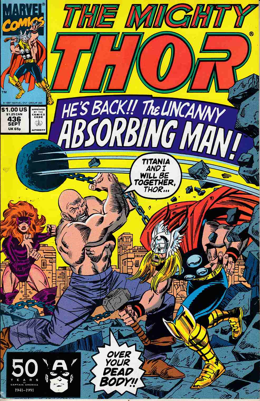 Thor #436 Very Fine Minus (7.5) [Marvel Comic] THUMBNAIL
