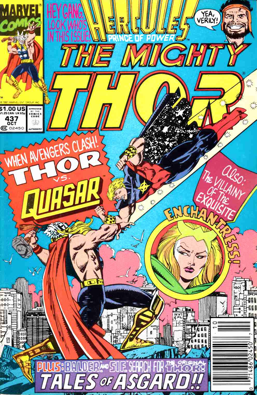 Thor #437 Newsstand Edition Very Fine (8.0) [Marvel Comic] THUMBNAIL