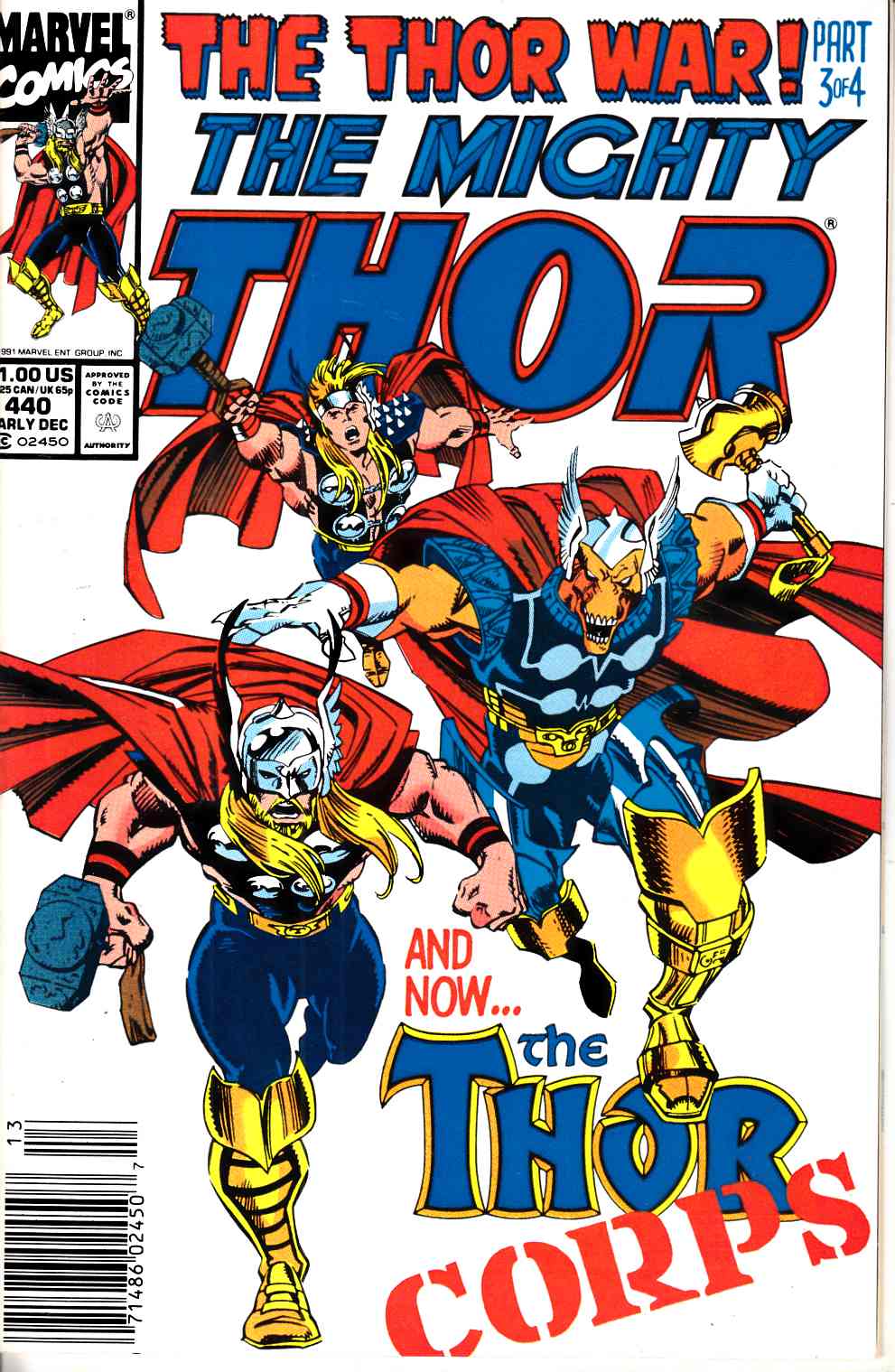 Thor #440 Newsstand Edition Near Mint (9.4) [Marvel Comic] LARGE