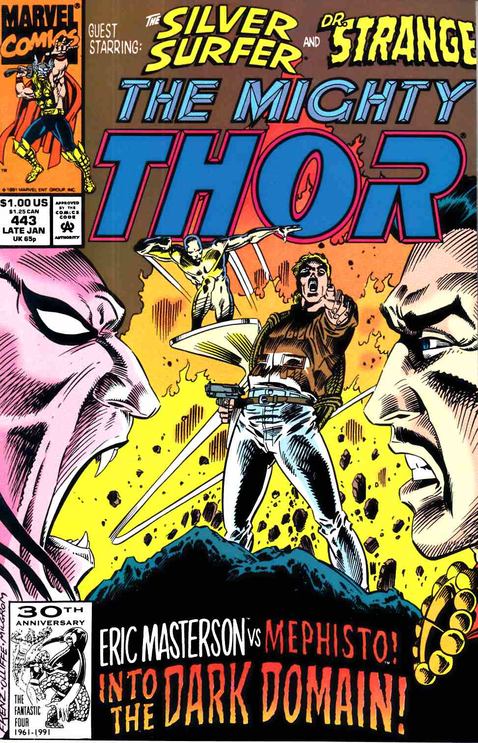Thor #443 Fine (6.0) [Marvel Comic] LARGE