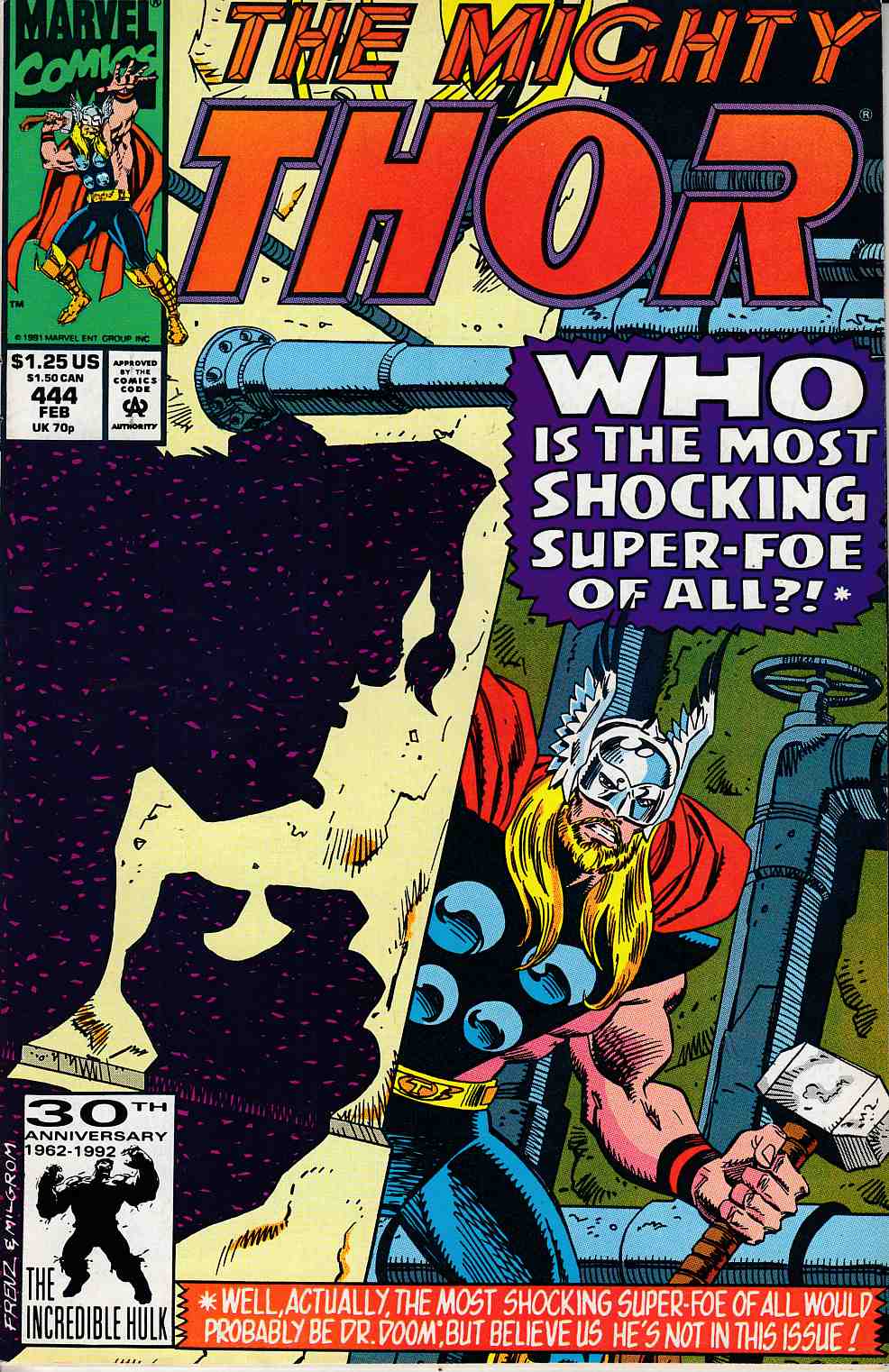 Thor #444 Very Fine (8.0) [Marvel Comic] LARGE