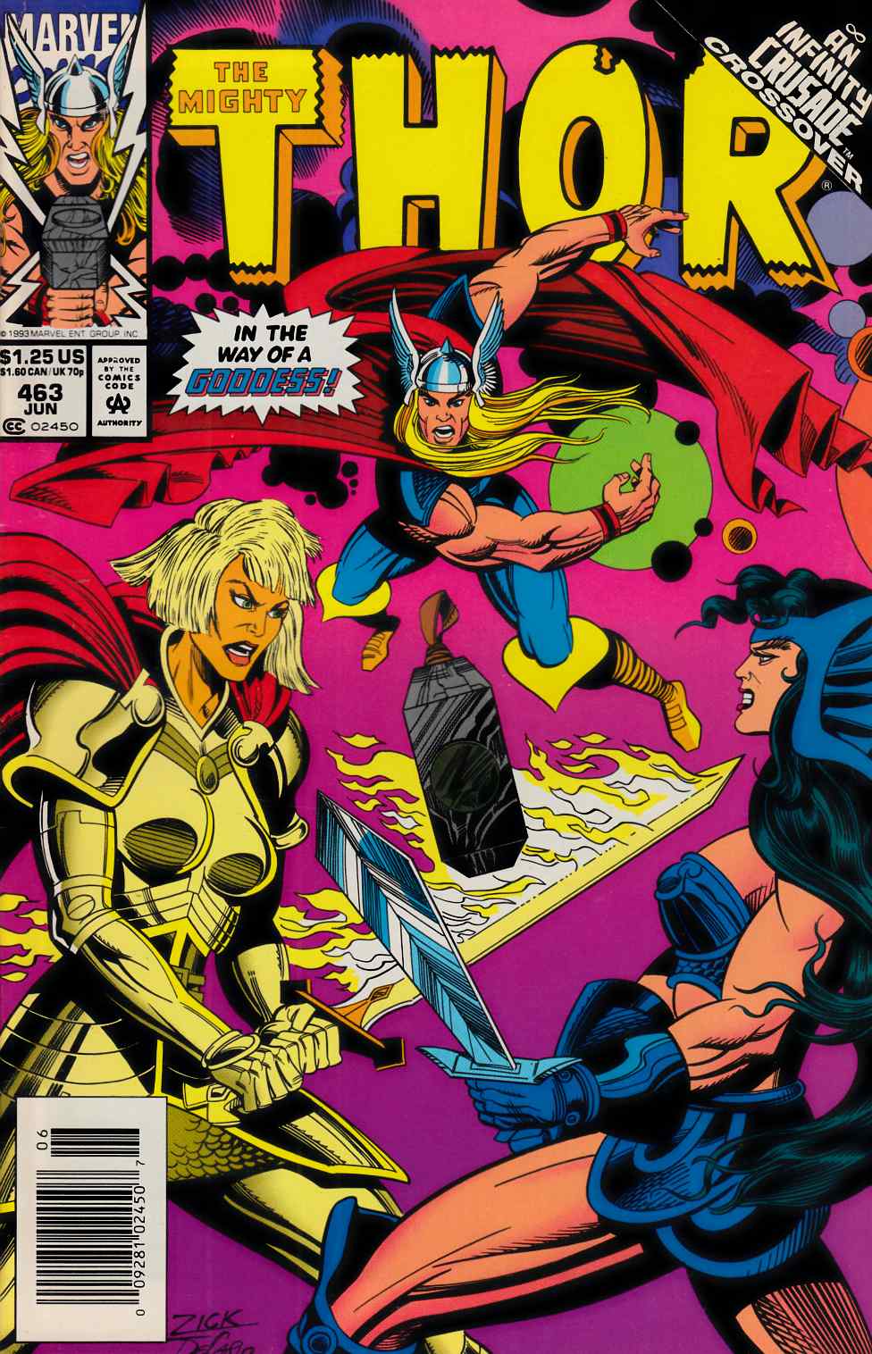 Thor #463 Newsstand Edition Very Fine (7.0) [Marvel Comic] LARGE