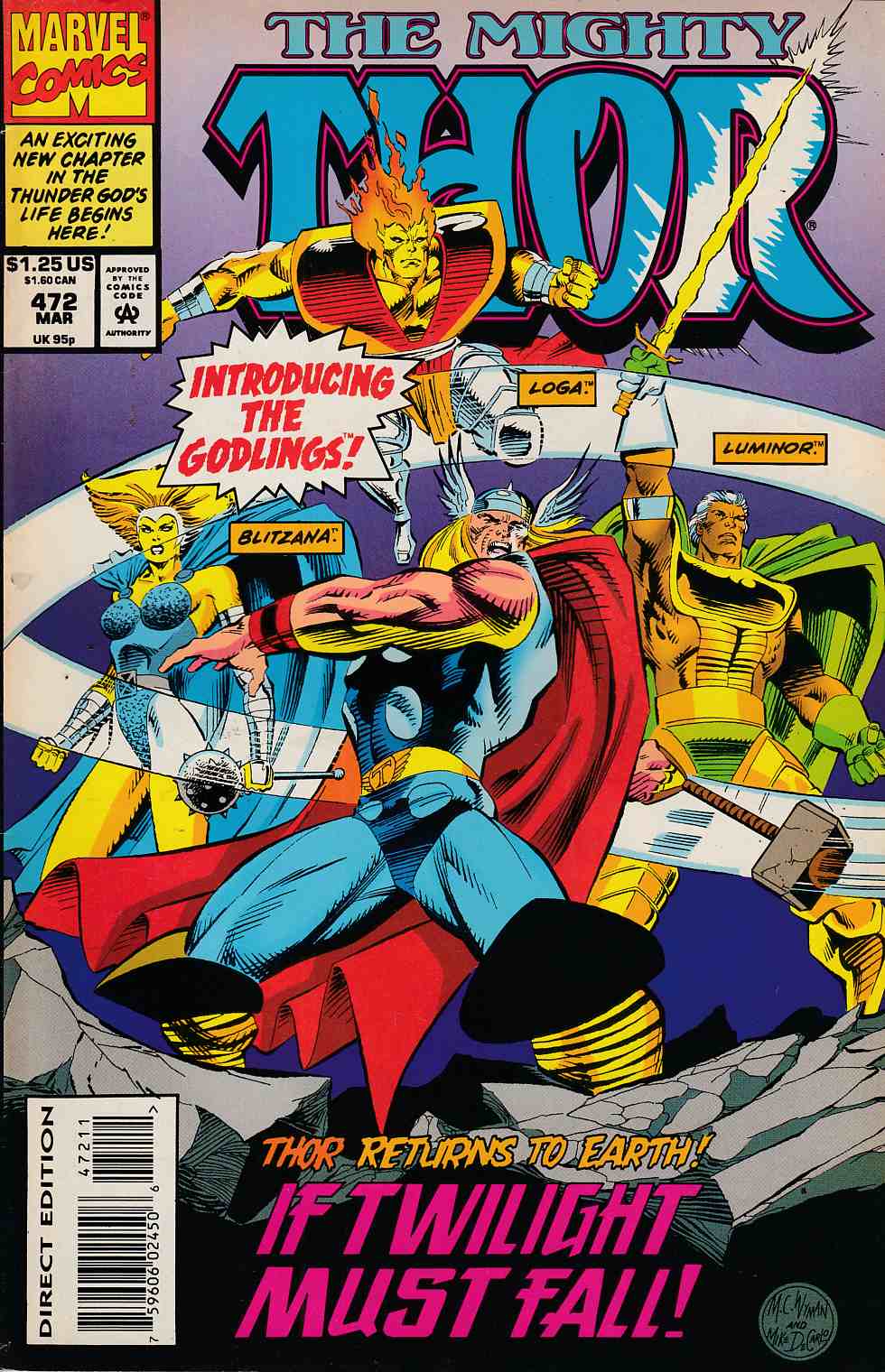 Thor #472 Very Fine (8.0) [Marvel Comic] THUMBNAIL