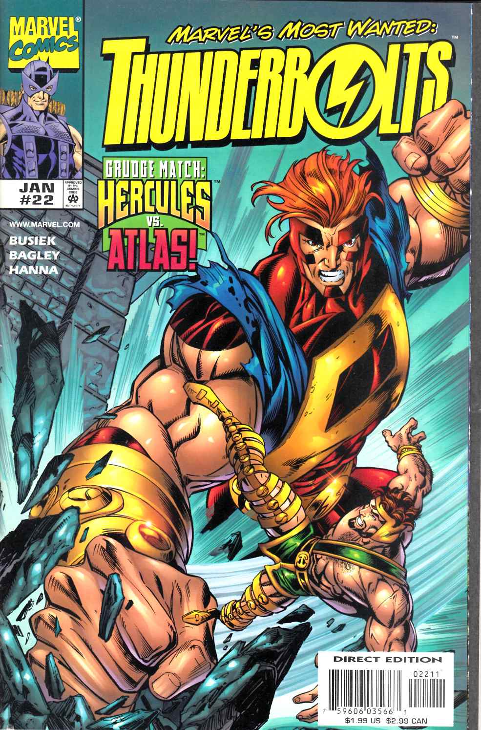 Thunderbolts #22 Near Mint (9.4) [Marvel Comic] LARGE