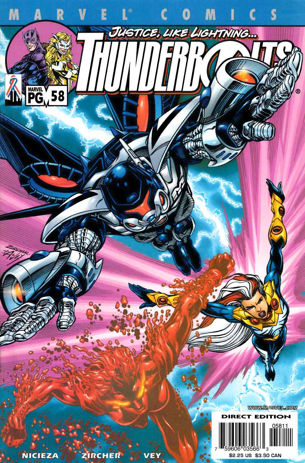 Thunderbolts #58 Near Mint (9.4) [Marvel Comic] THUMBNAIL