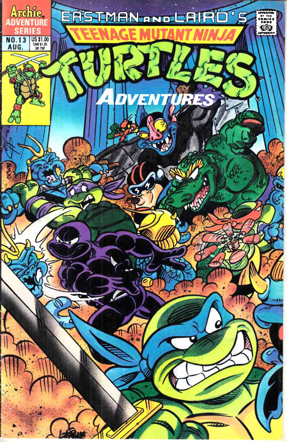 Teenage Mutant Ninja Turtles Adventures #13 Fine (6.0) [Archie Comic] THUMBNAIL