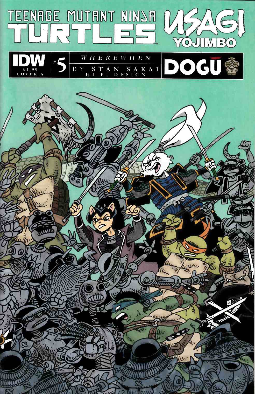 Teenage Mutant Ninja Turtles Usagi Yojimbo WhereWhen #5 Near Mint (9.4) [IDW Comic] LARGE