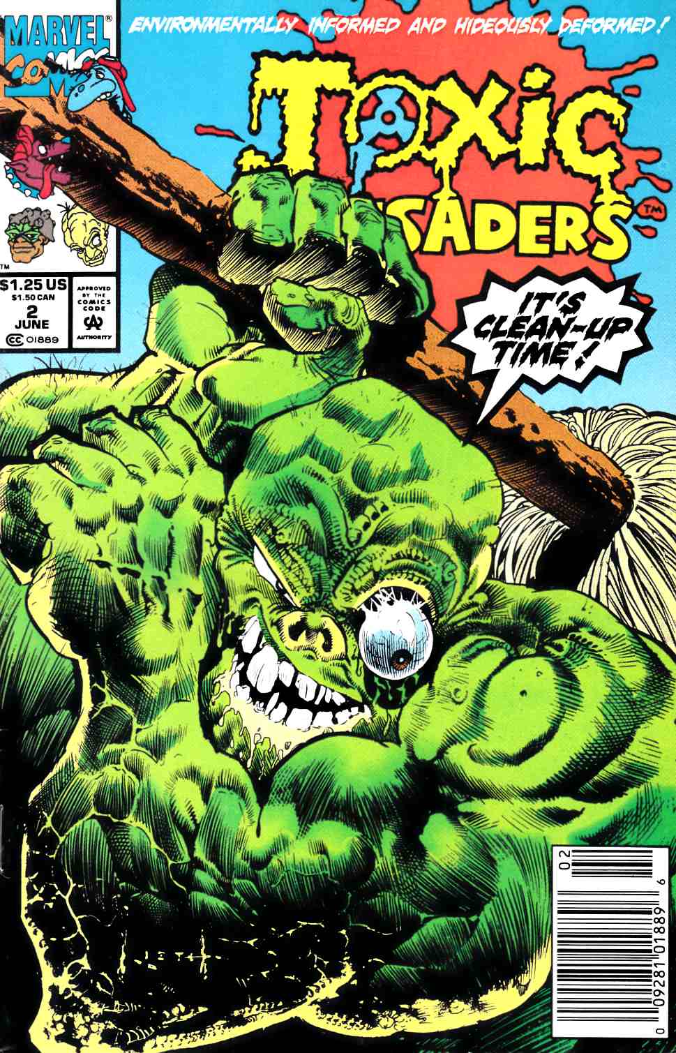 Toxic Crusaders #2 Newsstand Edition Very Fine (8.0) [Marvel Comic] THUMBNAIL