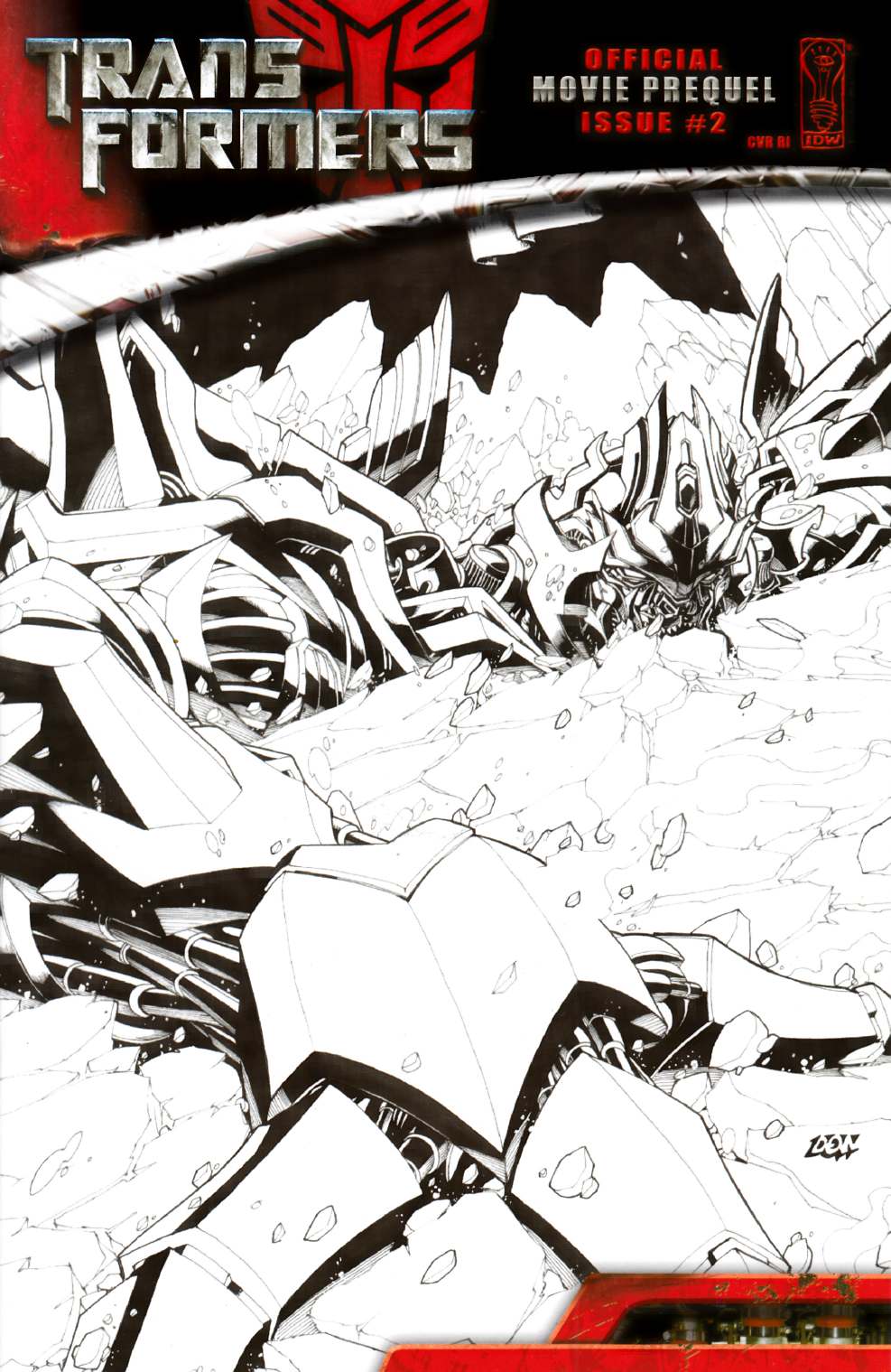 Transformers Movie Prequel #2 Cover RI Variant Very Fine (8.0) [IDW Comic] LARGE