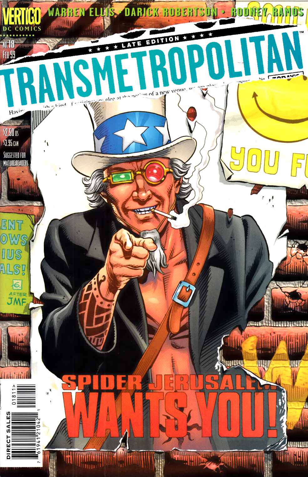 Transmetropolitan #18 Near Mint (9.4) [DC Comic] THUMBNAIL