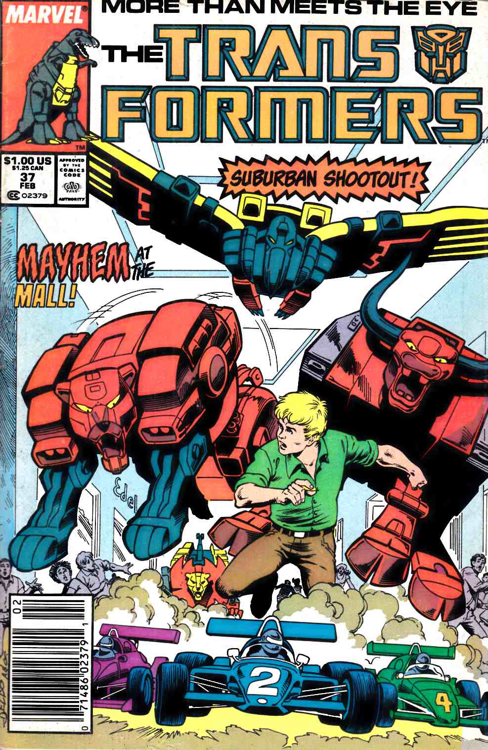 Transformers #37 Newsstand Edition Fine (6.0) [Marvel Comic] THUMBNAIL