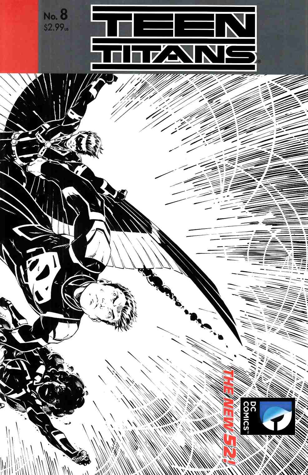 Teen Titans #8 Booth B&W Variant Cover Very Fine (8.0) [DC Comic] LARGE