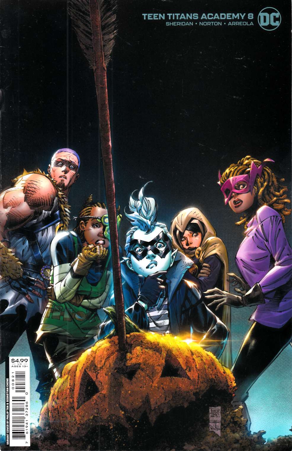 Teen Titans Academy #8 Tan Variant Cover Near Mint (9.4) [DC Comic] LARGE