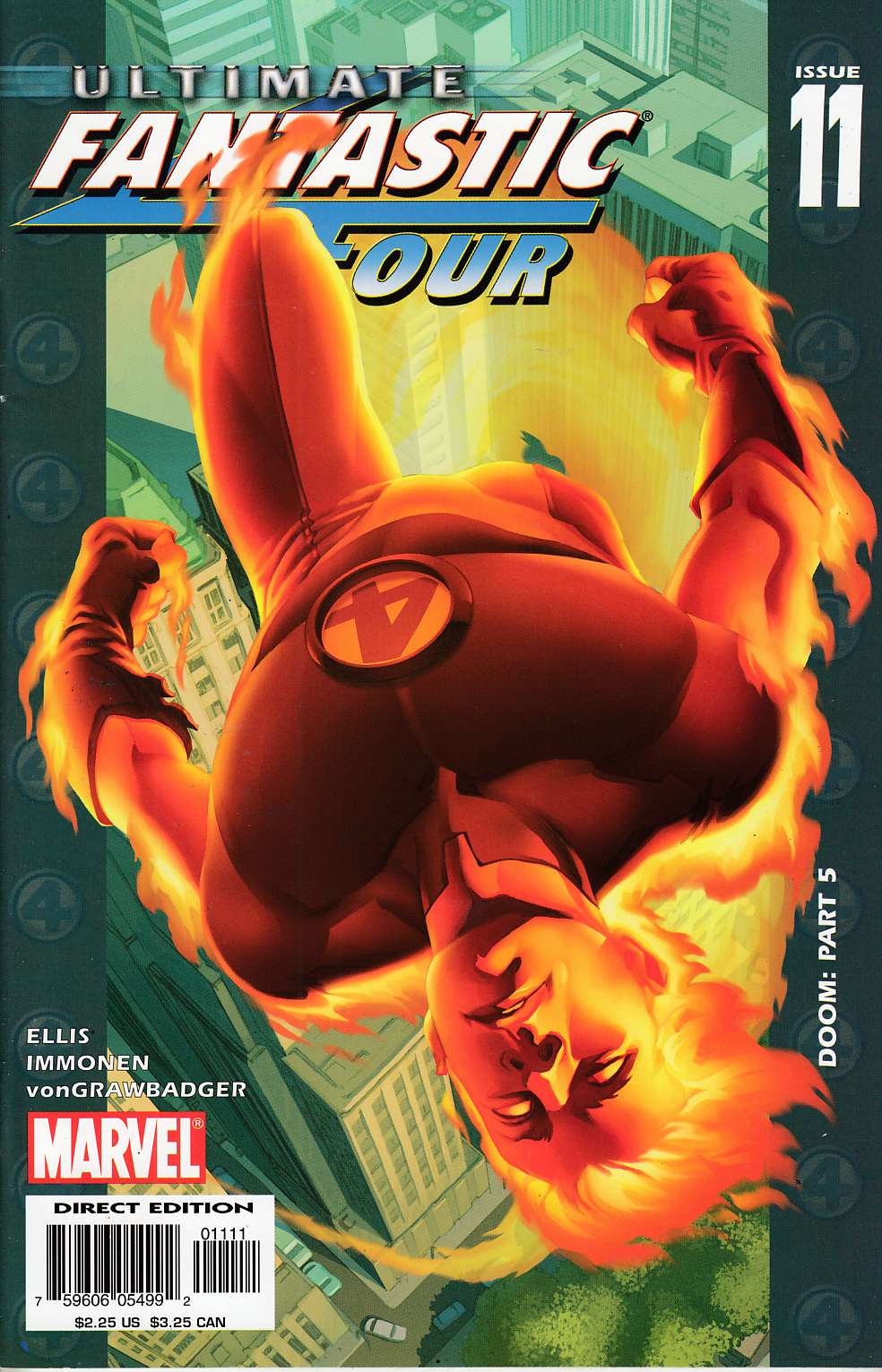 Ultimate Fantastic Four #11 Very Fine Minus (7.5) [Marvel Comic] LARGE