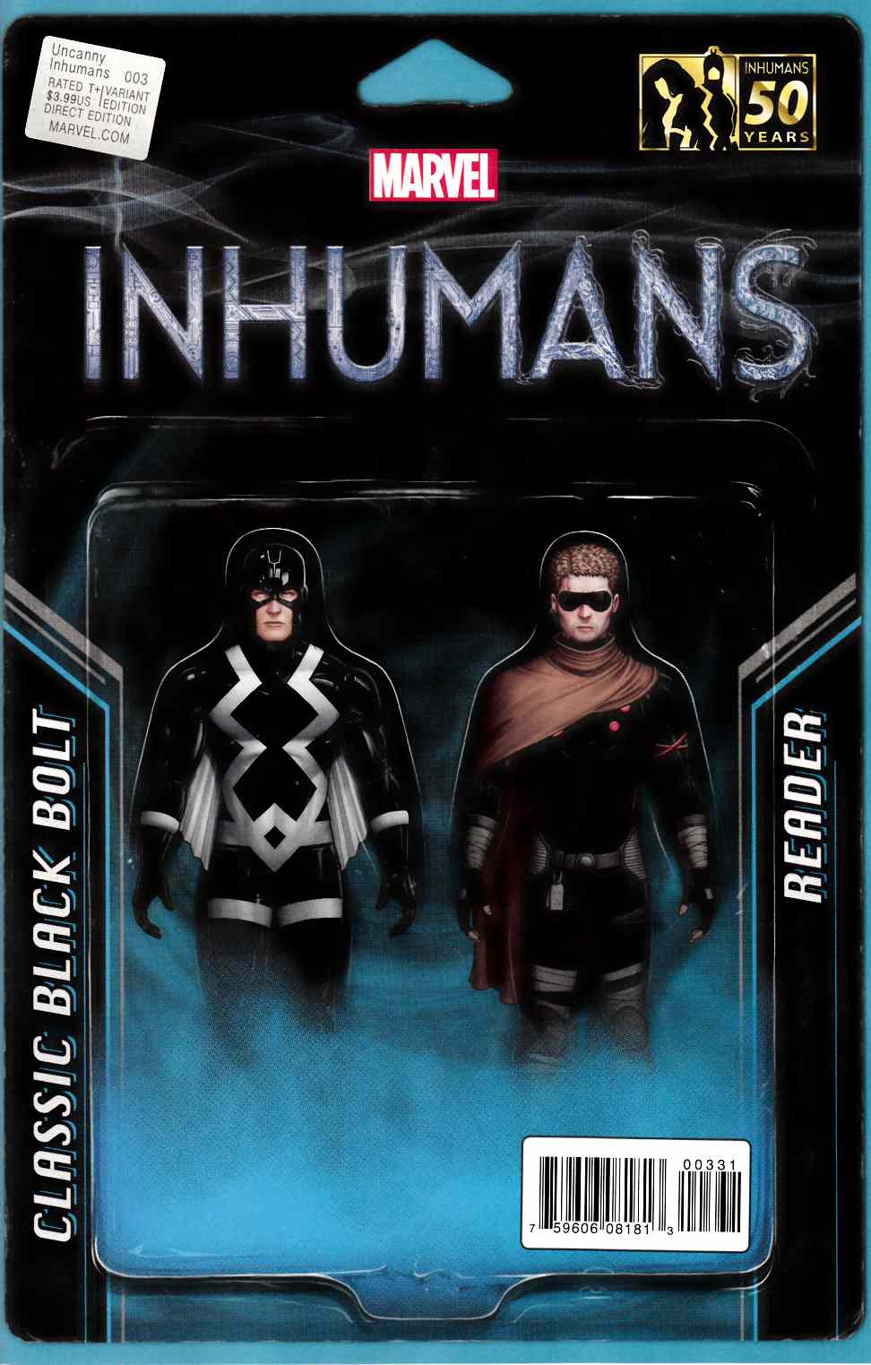 Uncanny Inhumans #3 Christopher Action Figure Variant Cover [Marvel Comic] LARGE