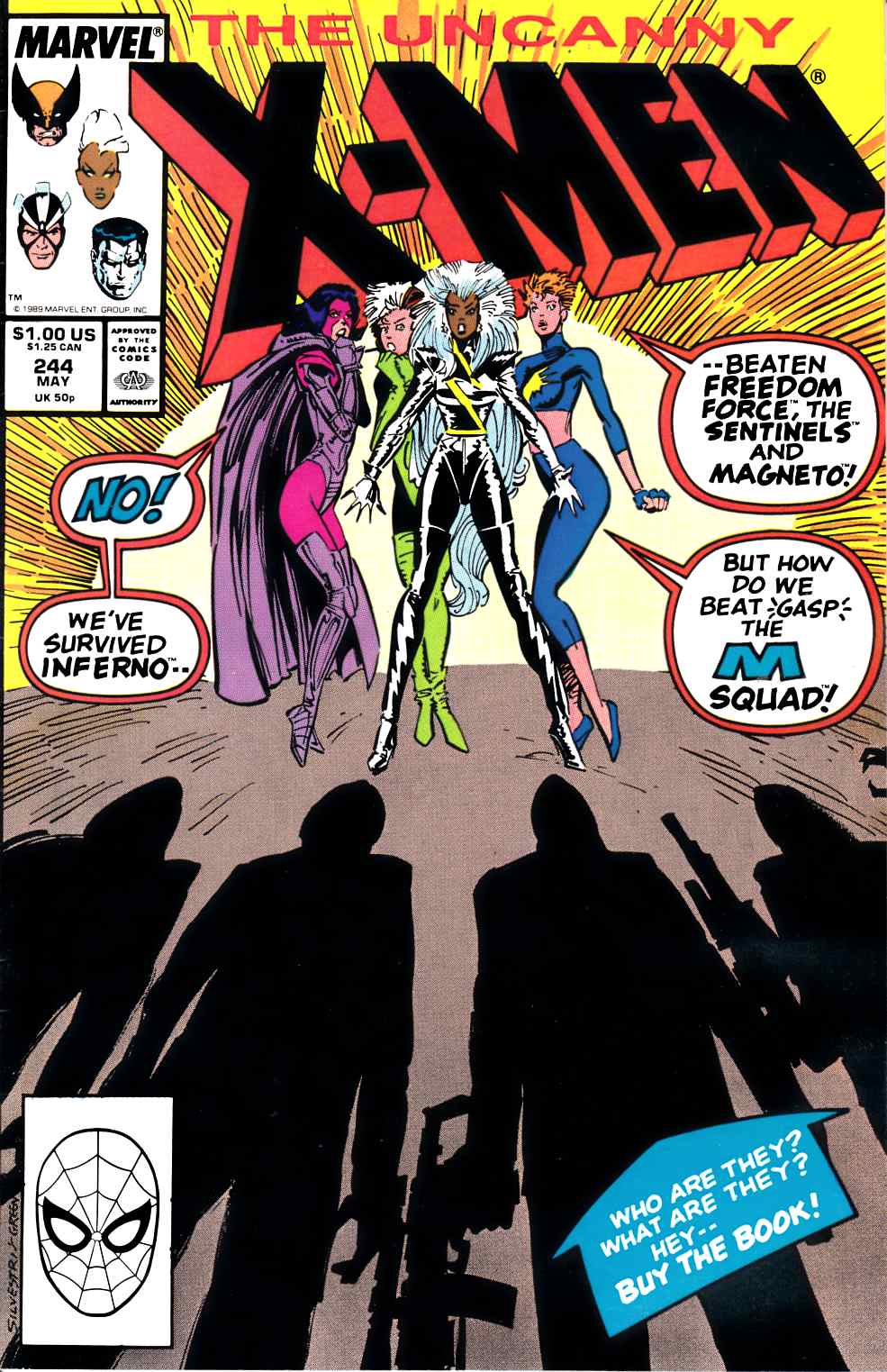 Uncanny X-Men #244 Very Fine Minus (7.5) [Marvel Comic] THUMBNAIL