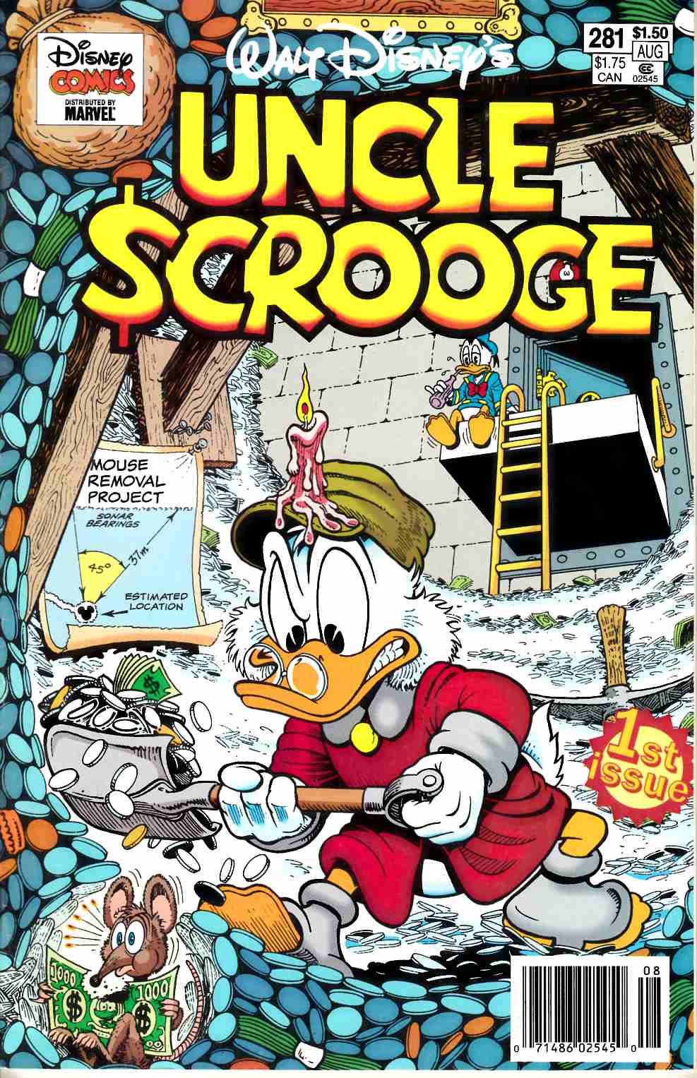 Uncle Scrooge #281 Newsstand Edition Very Fine (8.0) [Gladstone Comic] THUMBNAIL