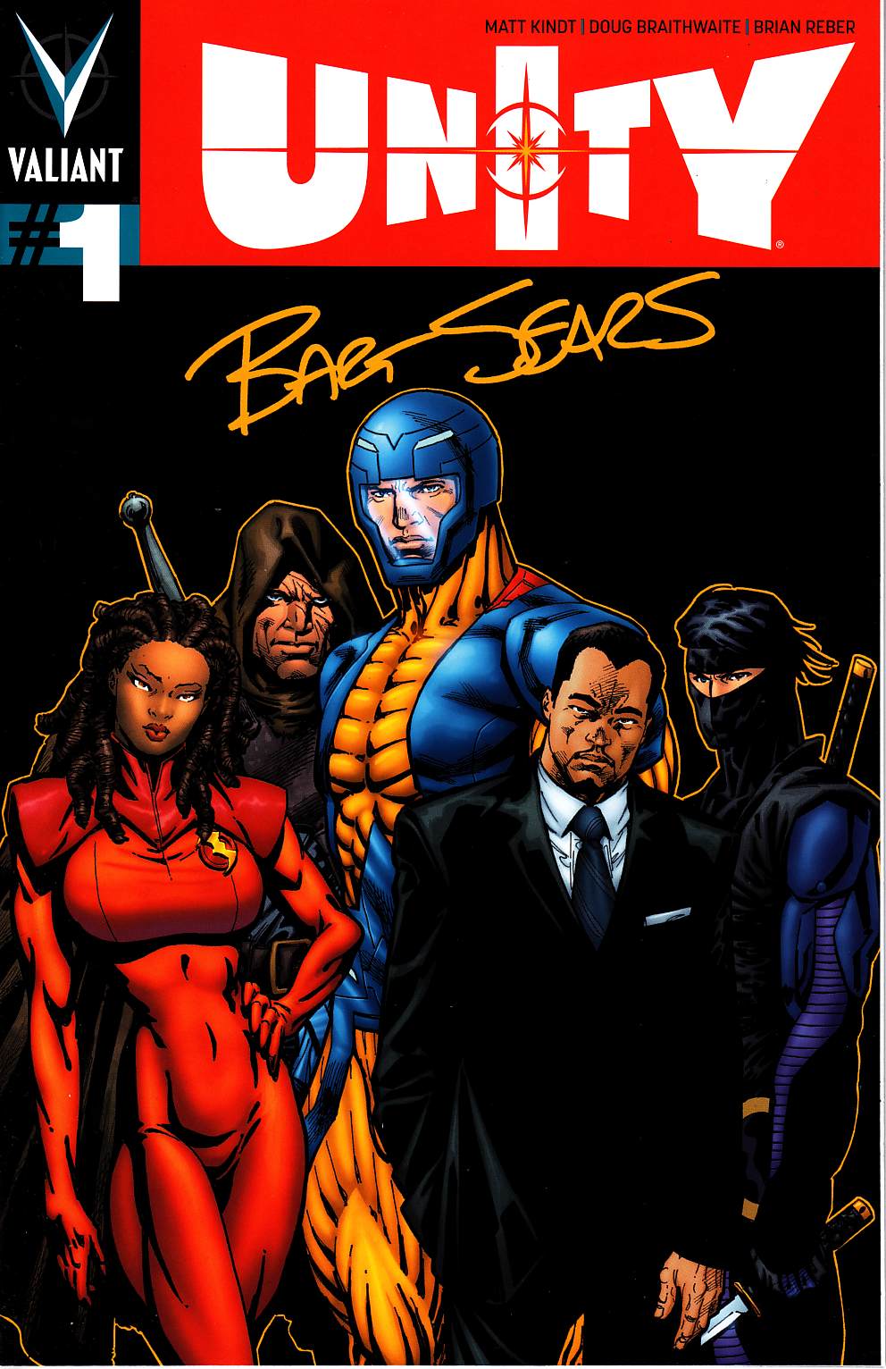 Unity #1 Cover J- Signature Series Sears [Valiant Comic] LARGE
