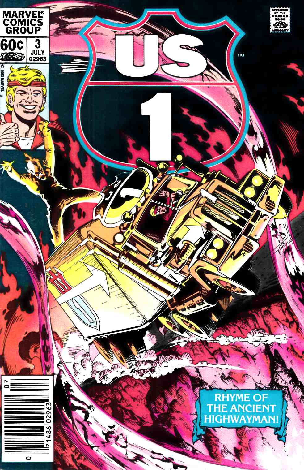 U.S. 1 #3 Newsstand Edition Very Fine (8.0) [Marvel Comic] THUMBNAIL