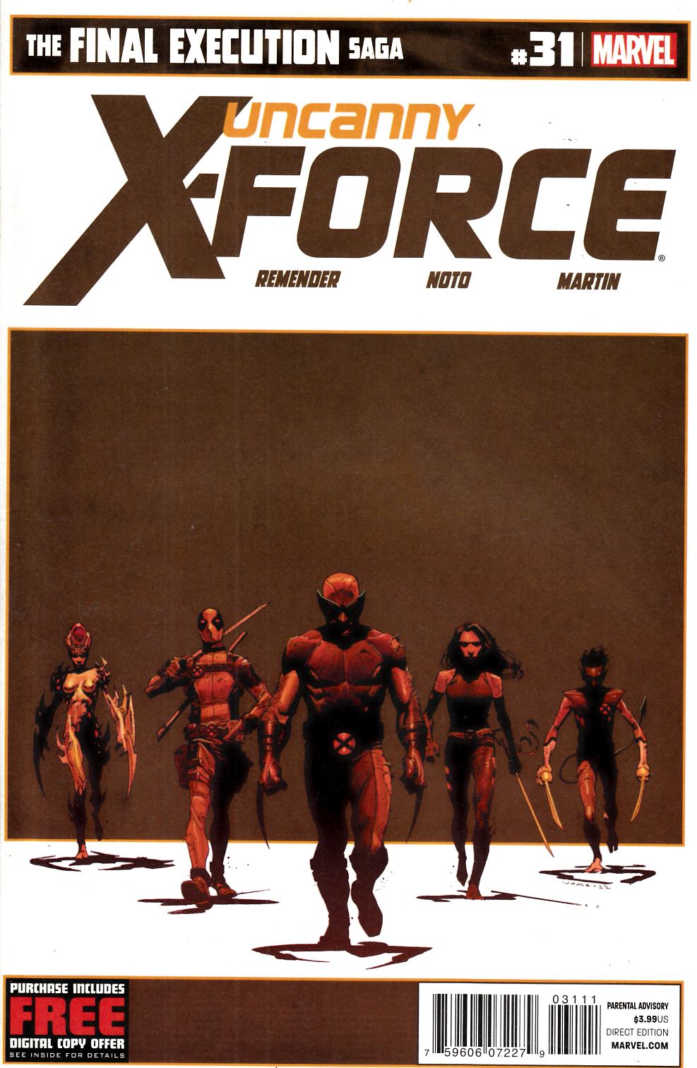 Uncanny X-Force #31 Near Mint (9.4) [Marvel Comic] LARGE