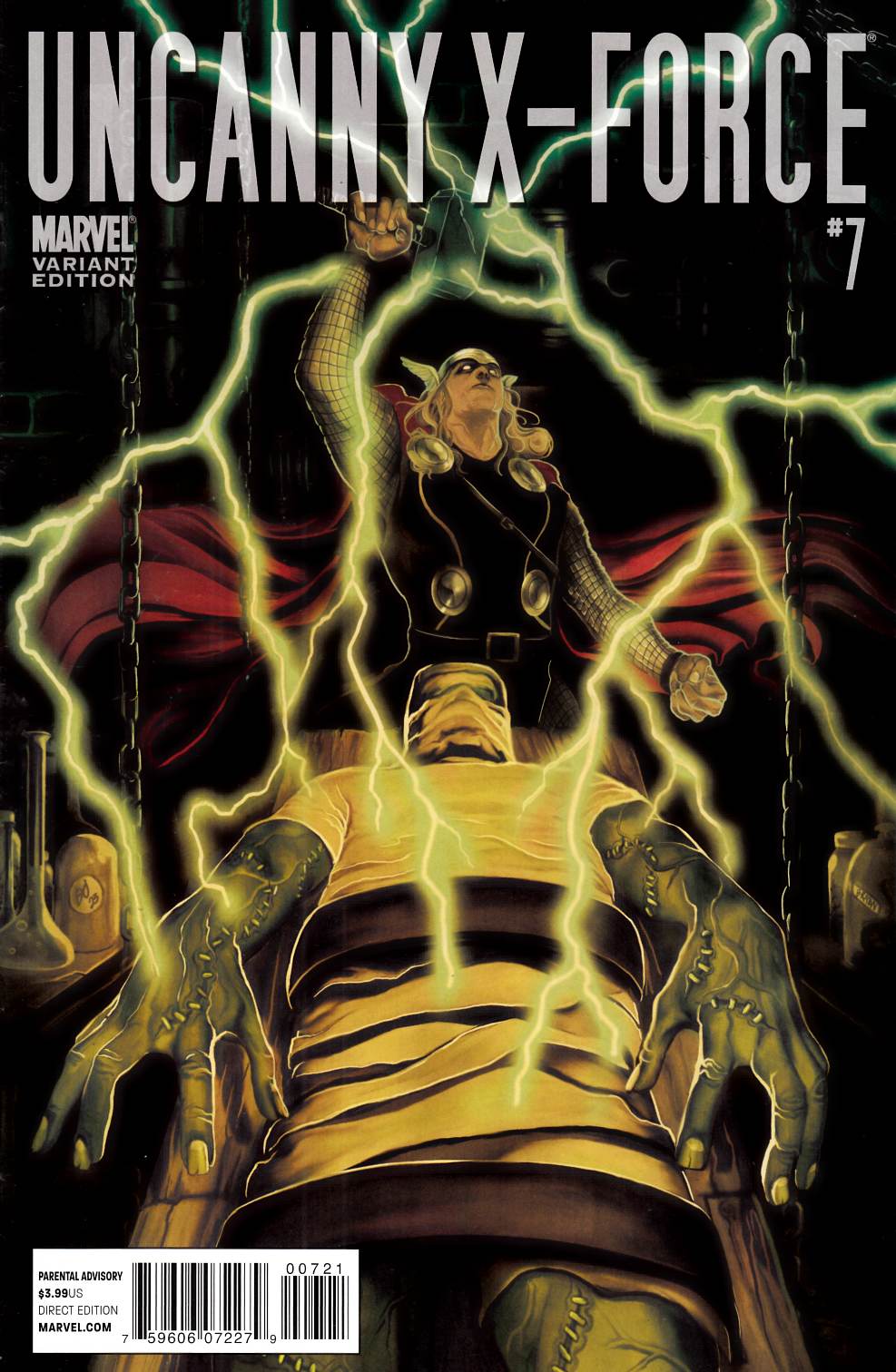 Uncanny X-Force #7 Thor Goes Hollywood Variant Cover Near Mint (9.4) [Marvel Comic] LARGE