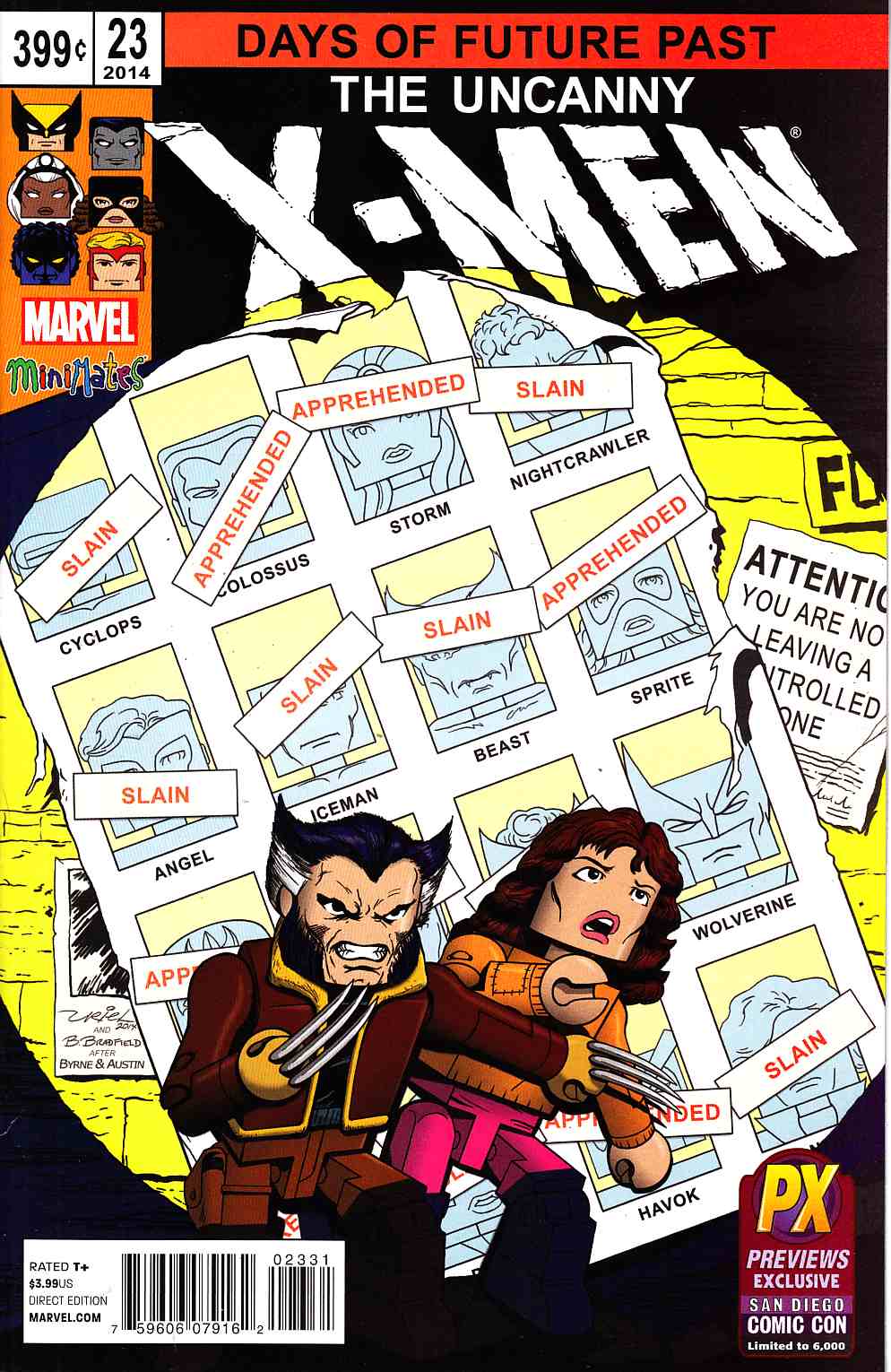 Uncanny X-Men #23 PX SDCC Variant Cover Fine Minus (5.5) [Marvel Comic] LARGE