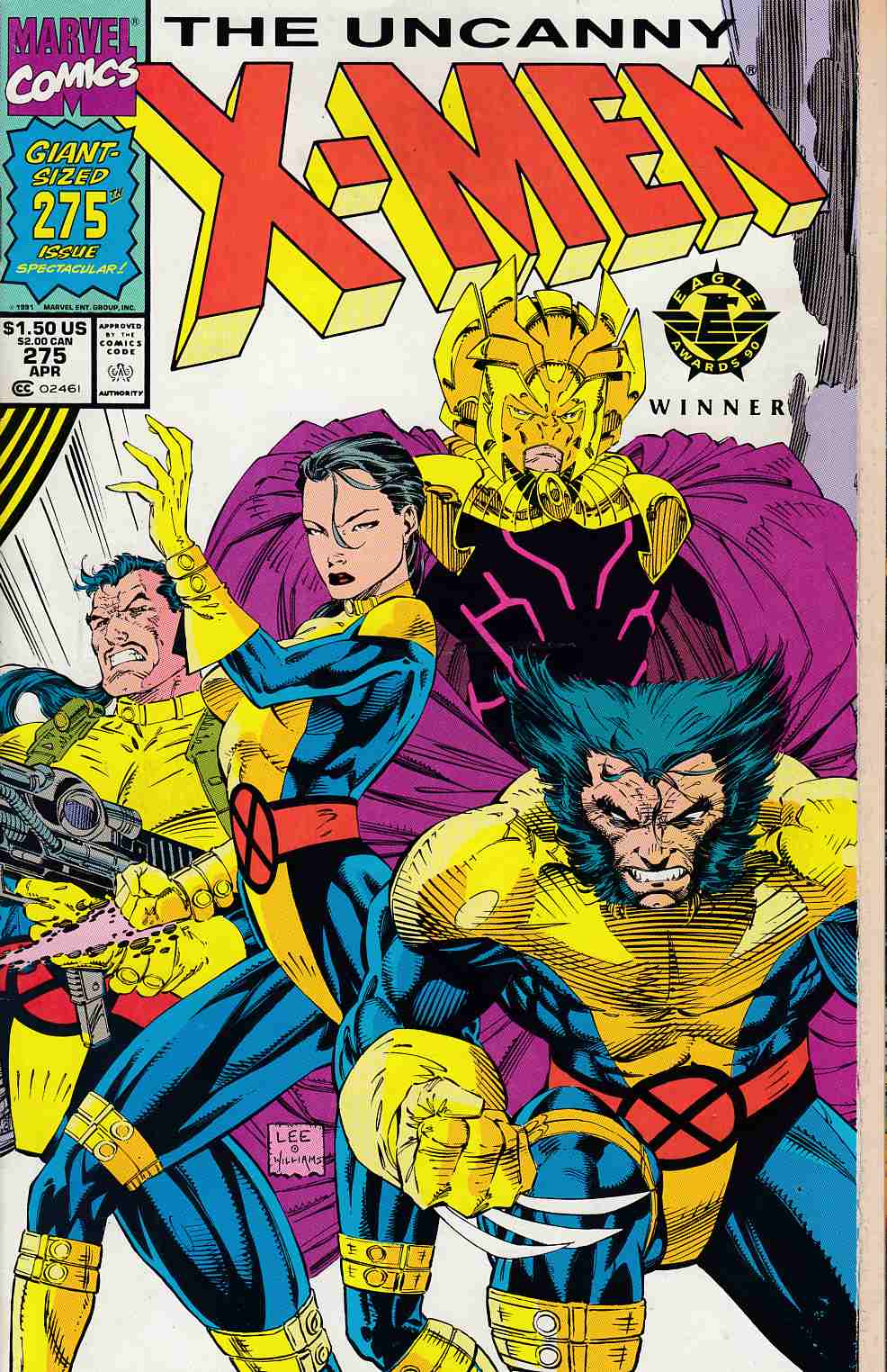 Uncanny X-Men #275 Newsstand Edition Very Fine (8.0) [Marvel Comic] LARGE