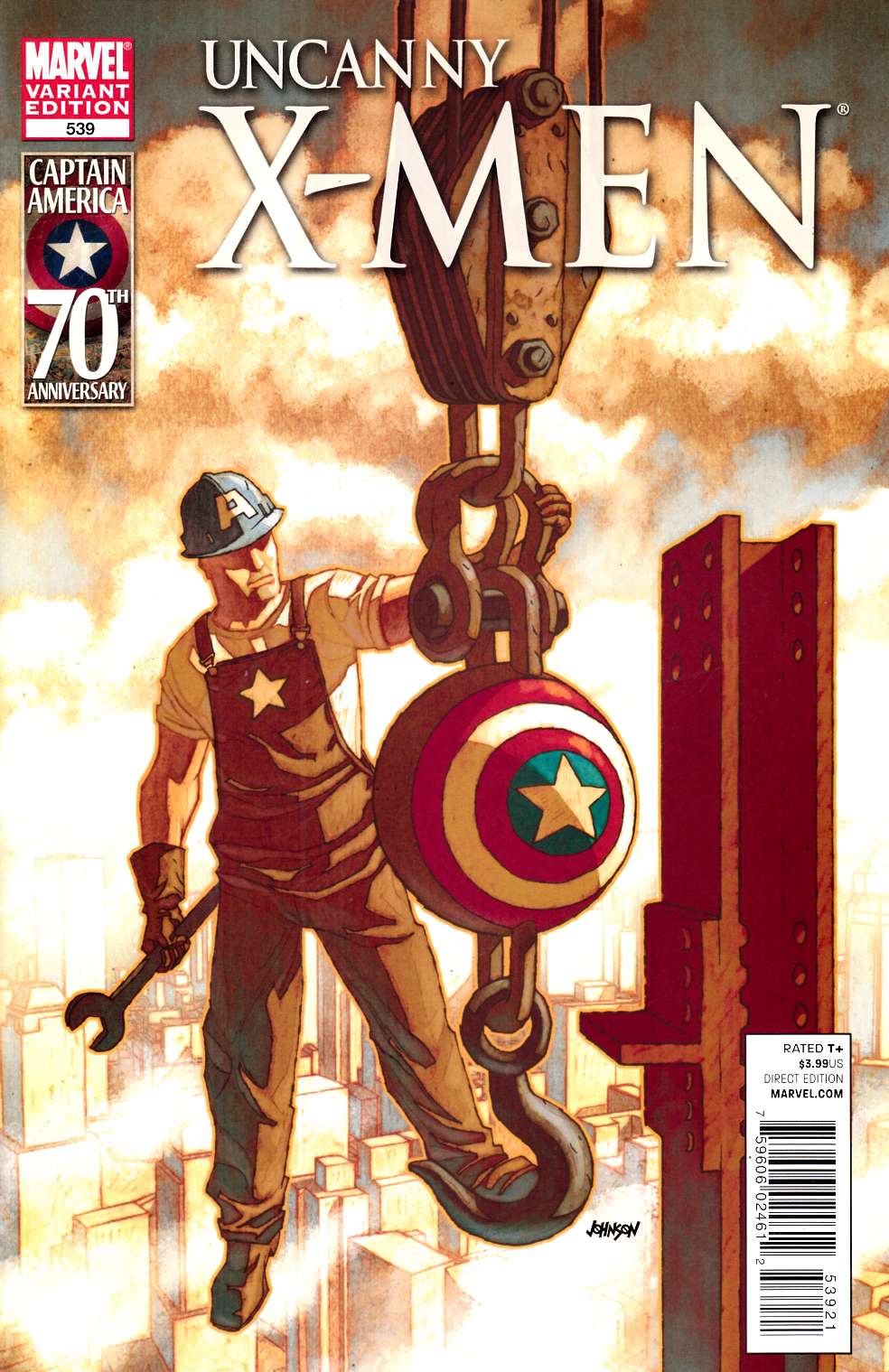Uncanny X-Men #539 Johnson Variant Cover Near Mint Minus (9.2) [Marvel Comic] LARGE