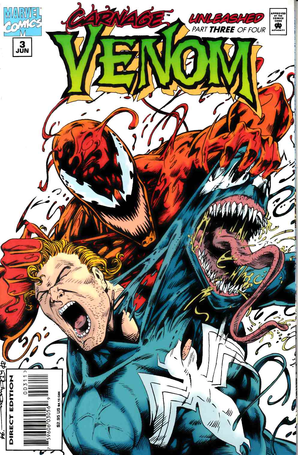 Venom Carnage Unleashed #3 Fine (6.0) [Marvel Comic] LARGE