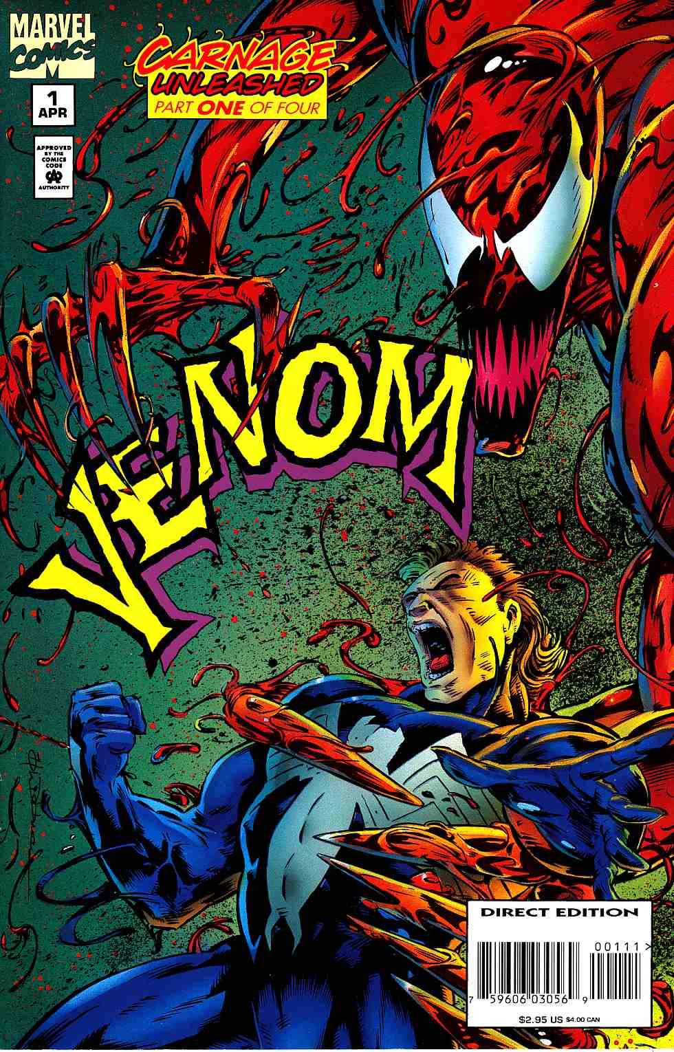 Venom Carnage Unleashed #1 Near Mint Minus (9.2) [Marvel Comic] LARGE