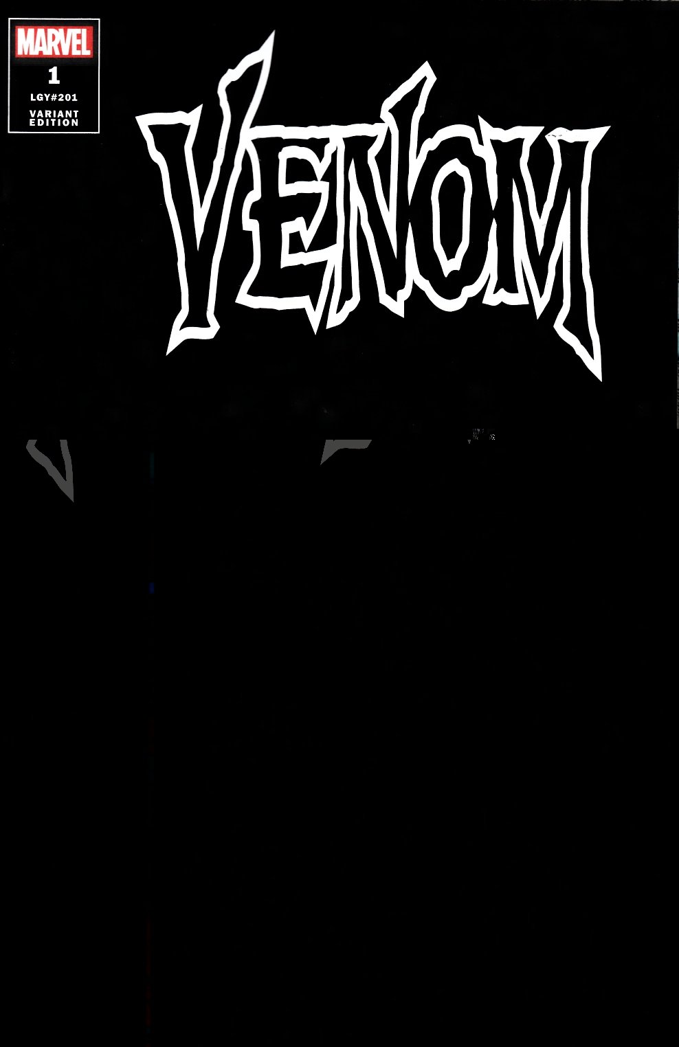 Venom #1 Black Blank Variant Cover Very Fine (8.0) [Marvel Comic] THUMBNAIL