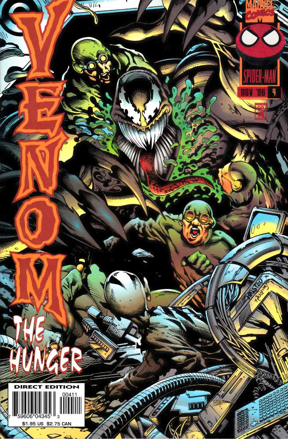 Venom The Hunger #4 Near Mint Minus (9.2) [Marvel Comic] THUMBNAIL