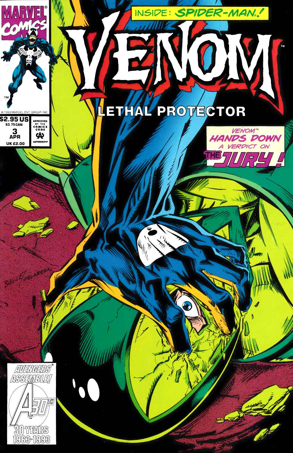 Venom Lethal Protector #3 Near Mint Minus (9.2) [Marvel Comic] THUMBNAIL