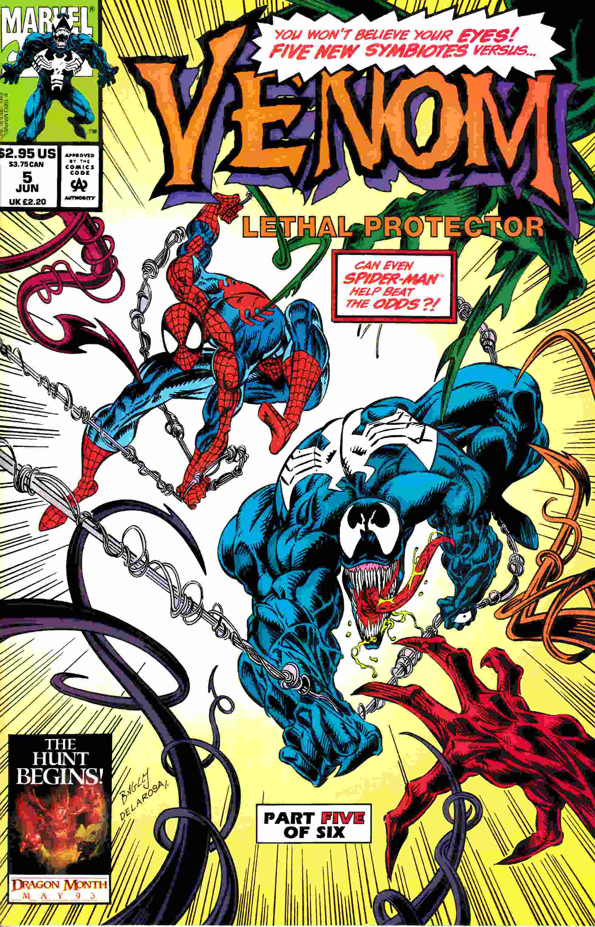 Venom Lethal Protector #5 Very Fine Minus (7.5) [Marvel Comic] THUMBNAIL
