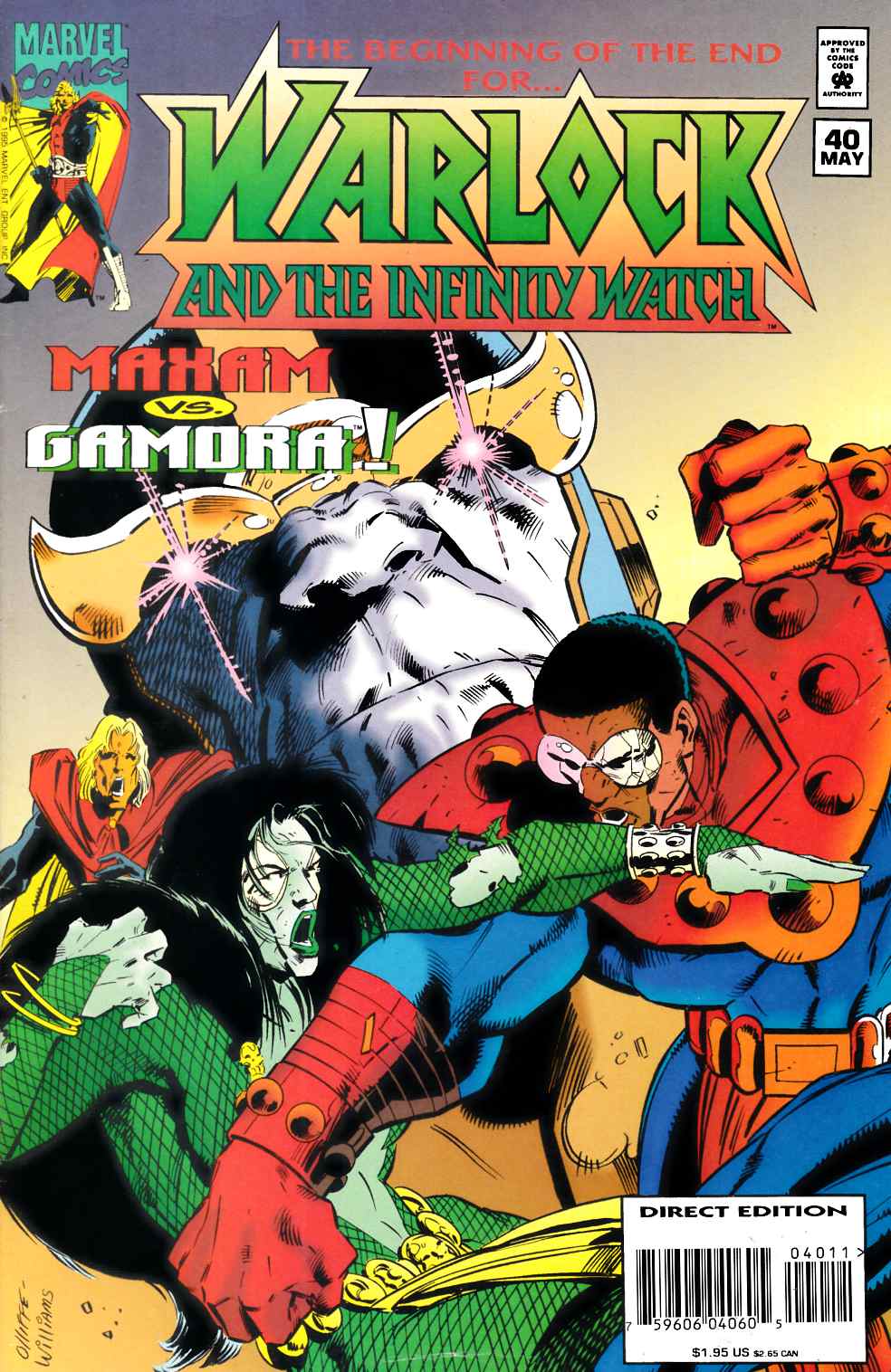 Warlock and the Infinity Watch #40 Very Fine (8.0) [Marvel Comic] LARGE