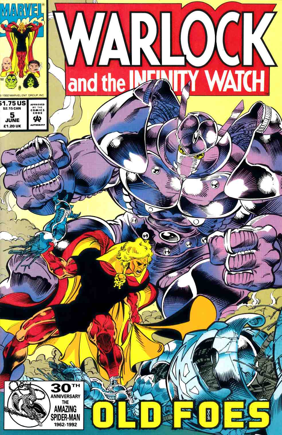 Warlock and the Infinity Watch #5 Near Mint (9.4) [Marvel Comic] LARGE