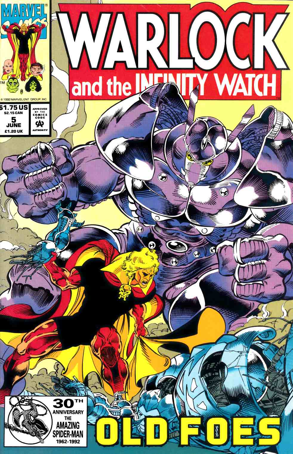 Warlock and the Infinity Watch #5 Very Fine (8.0) [Marvel Comic] LARGE