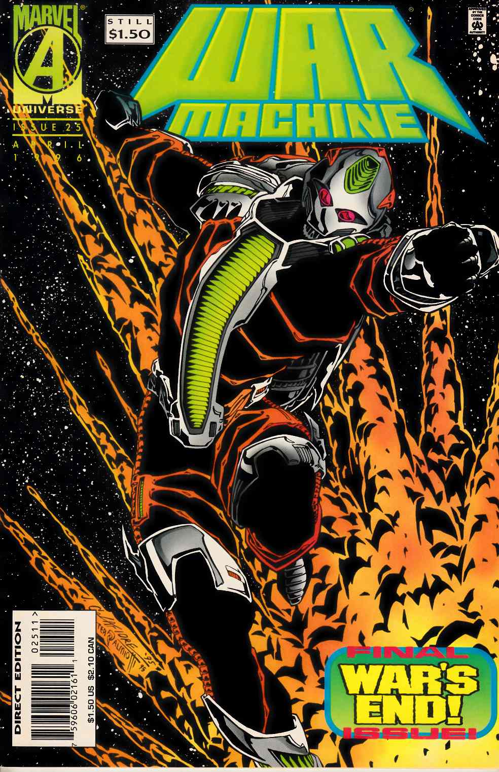 War Machine #25 Very Fine (8.0) [Marvel Comic] THUMBNAIL