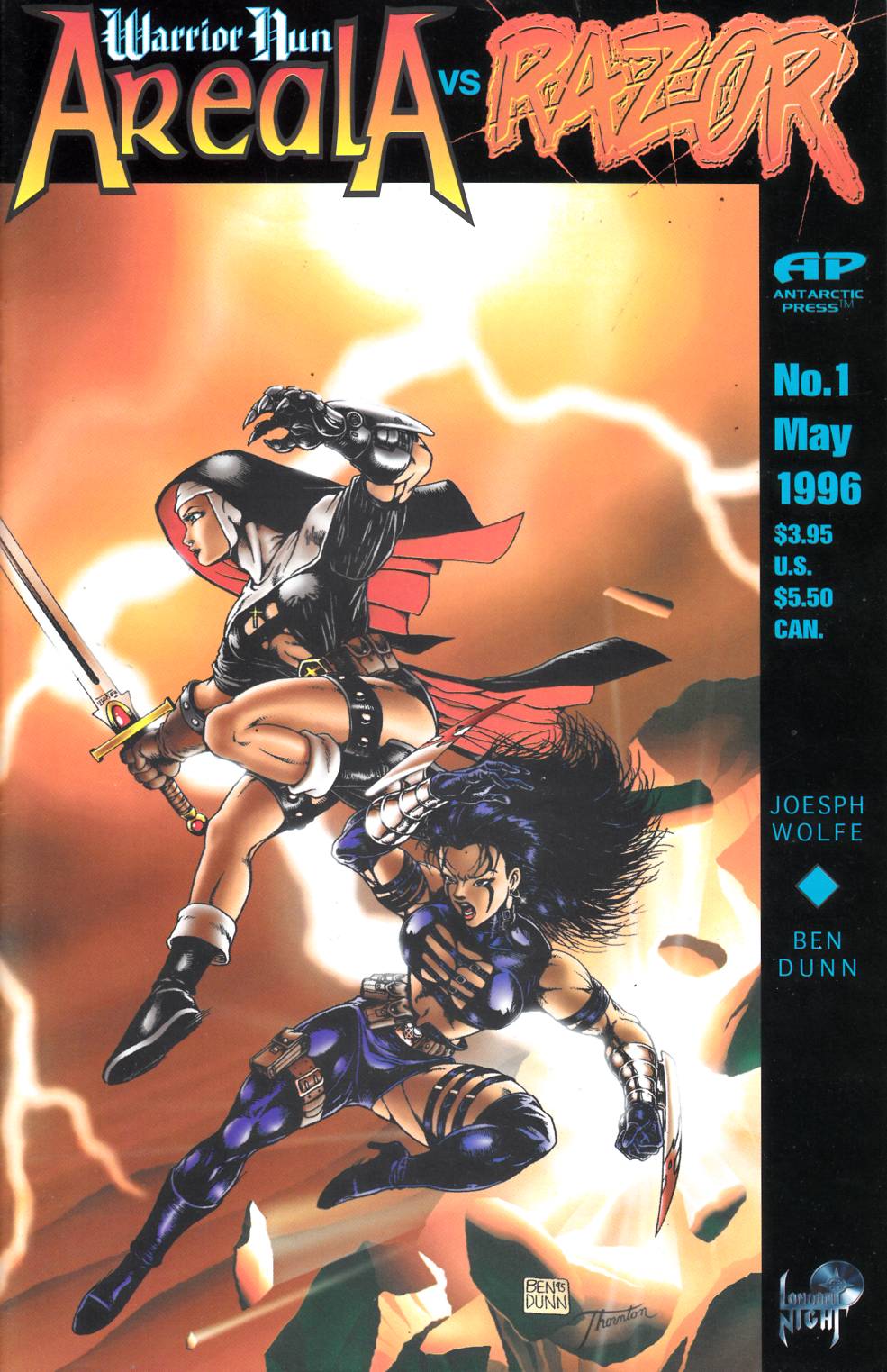 Warrior Nun Areala vs Razor #1 Near Mint (9.4)  [Antarctic Comic] THUMBNAIL