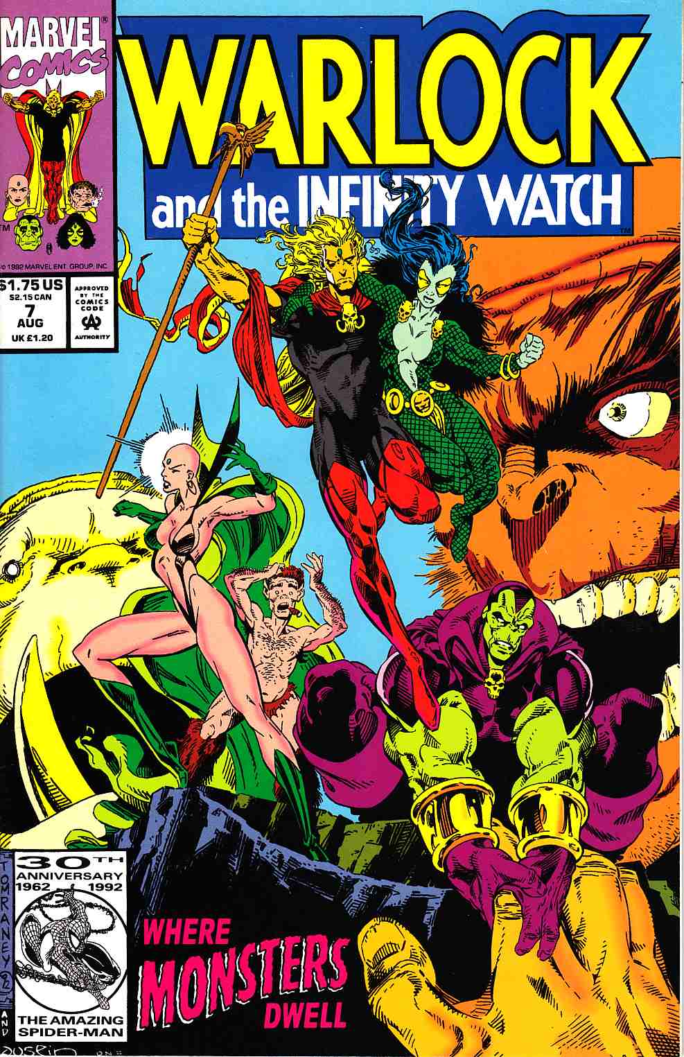 Warlock and the Infinity Watch #7 Very Fine (8.0) [Marvel Comic] LARGE