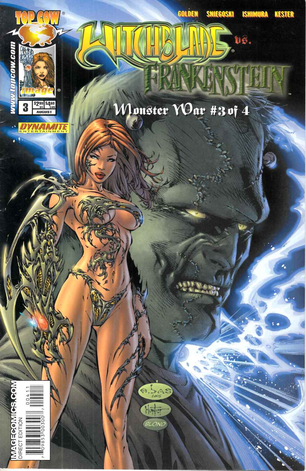 Witchblade vs Frankenstein Monster War #3 Cover B Fine (6.0) [Image Comic] LARGE