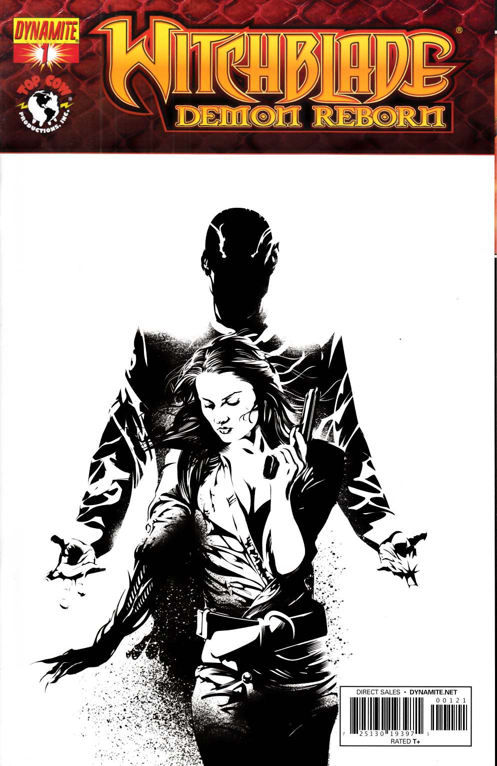 Witchblade Demon Reborn #1 B&W Variant Cover Very Fine (8.0) [Dynamite Comic] LARGE