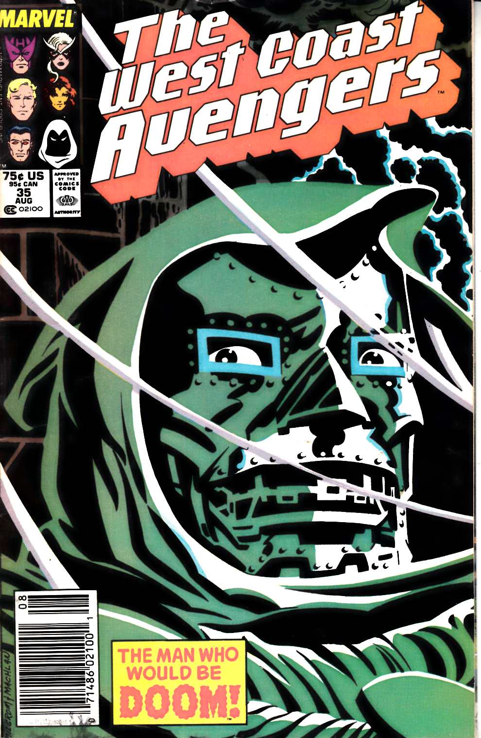 West Coast Avengers #35 Newsstand Edition Fine (6.0) [Marvel Comic] THUMBNAIL