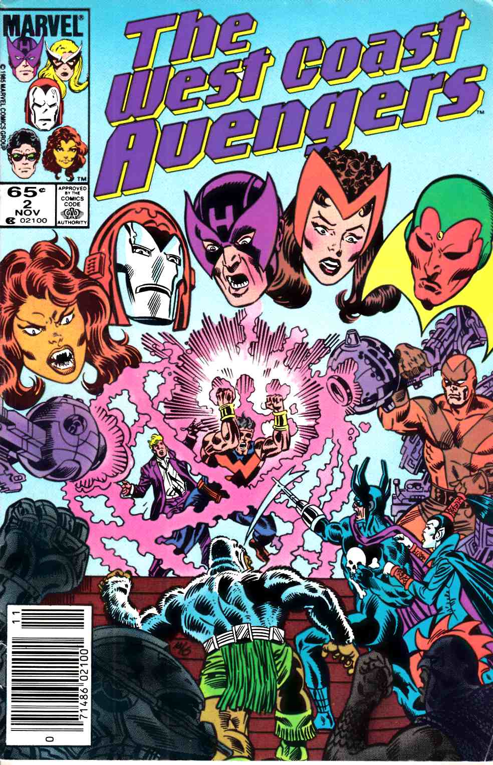 West Coast Avengers #2 Newsstand Edition Very Fine Minus (7.5) [Marvel Comic] LARGE