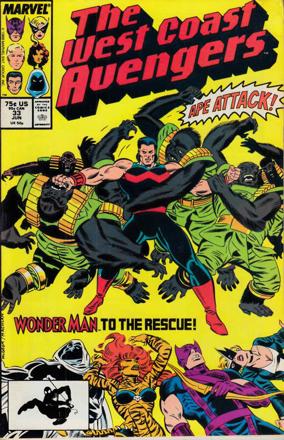 West Coast Avengers #33 Very Good (4.0) [Marvel Comic] LARGE