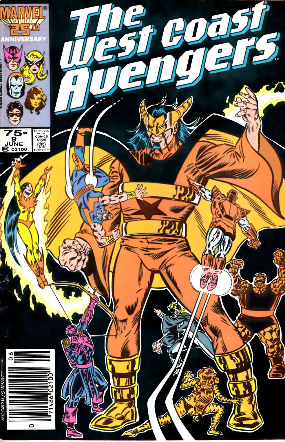 West Coast Avengers #9 Newsstand Edition Fine (6.0) [Marvel Comic] LARGE