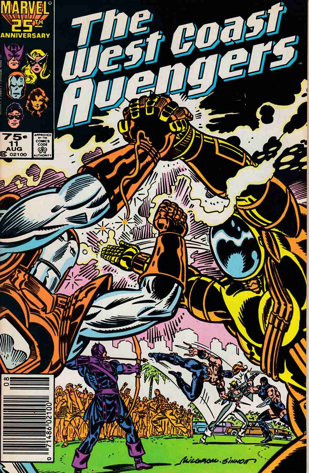 West Coast Avengers #11 Newsstand Edition Very Fine (8.0) [Marvel Comic] LARGE