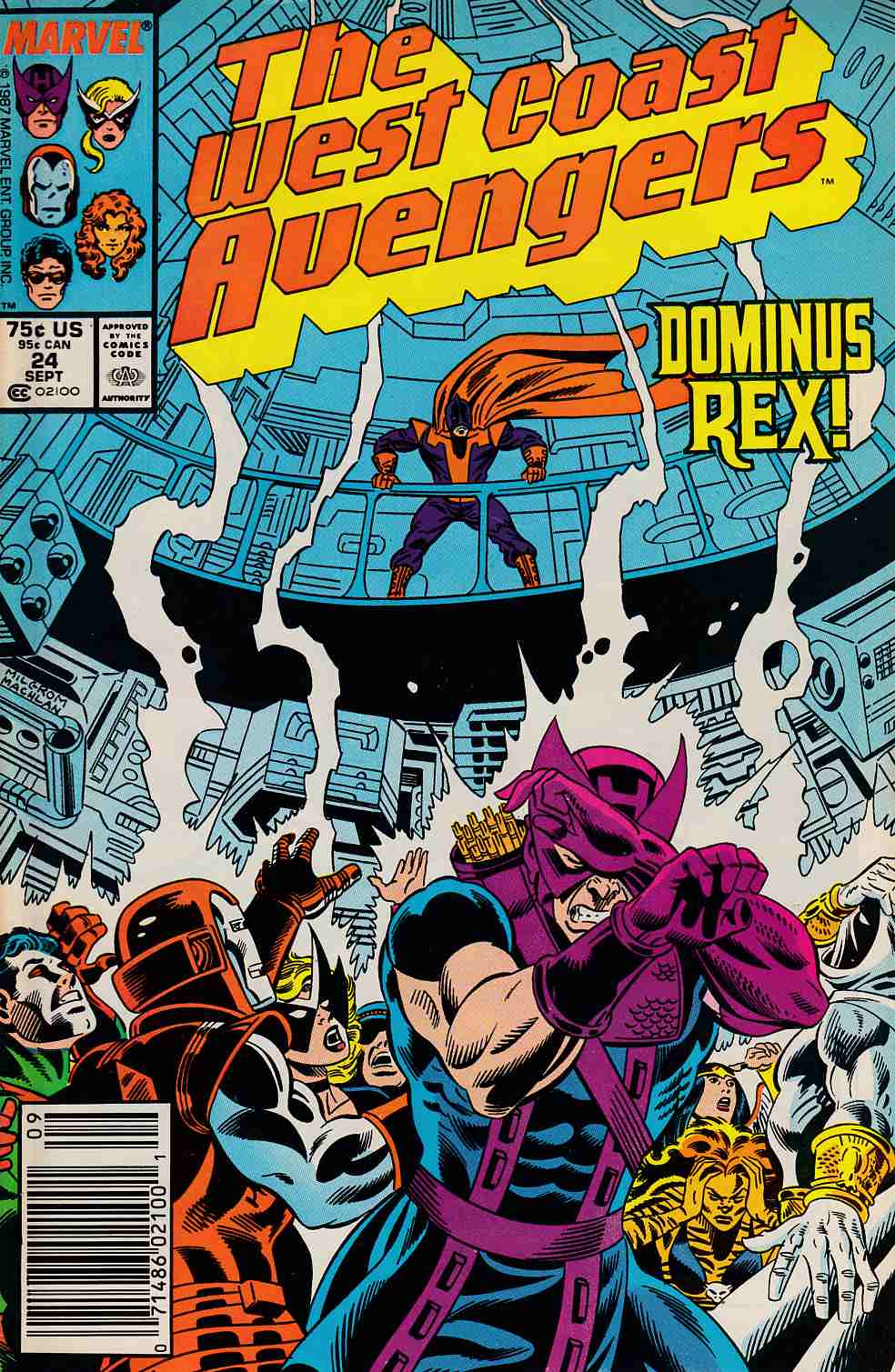 West Coast Avengers #24 Newsstand Edition Very Fine (8.0) [Marvel Comic] THUMBNAIL